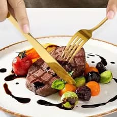 12 Pcs LouçA Elegante, Faca, Garfo, Colher De Sopa, Com PadrõEs SóLidos, Casa, Cozinha, Hotel, Uso Ao Ar Livre