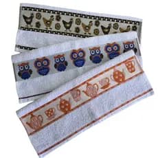 Kit Com 6 Pecas Pano De Copa Atoalhado Felpudo Gourmet (Decorado)