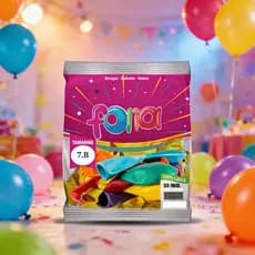 Kit com 2 Pacote 50Unid Bexiga Balão 7B Cores Sortidas Folia