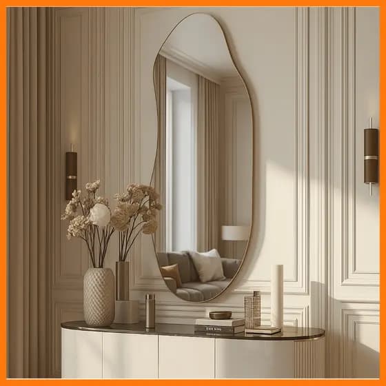 Espelho Para Decoração Orgânico 95x40cm Lapidado Grande - ENVIO IMEDIATO