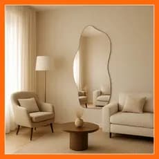 Espelho Orgânico 120x50cm Lapidado Corpo Inteiro Moderno Decorativo - ENVIO IMEDIATO