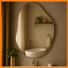 Espelho Decoração Moderno 70x50 Lapidado Tortinho - ENVIO IMEDIATO