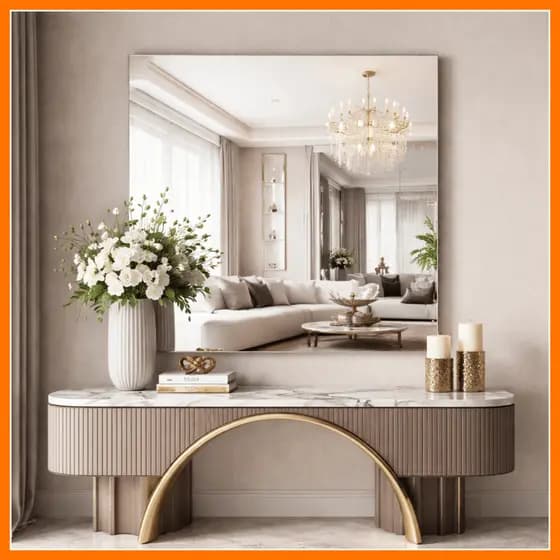 Espelho Quadrado 80x80cm Lapidado Moderno Elegante de Alta Qualidade - ENVIO IMEDIATO