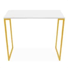 Mesa Diretor Escritório Mesa Industrial Dourado Tampo Branco