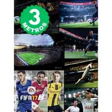 Papel de Parede Adesivo Futebol Fifa Jogos Quarto Menino Fifa bola Adesivo Lavável 3 Metros