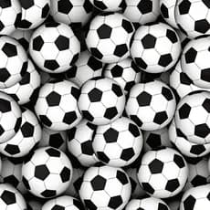 Papel De Parede Adesivo Futebol Bola Clássica Futebol Preto e branco Adesivo Lavável Quarto Menino