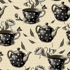 Papel De Parede Adesivo Cantinho do Café Tons Bege Cafeteira para Cozinha Adesivo Lavável