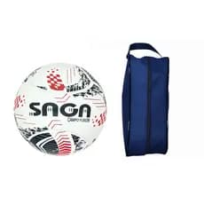 Kit Bola Campo Vermelha + Porta Chuteira Medidas Oficiais