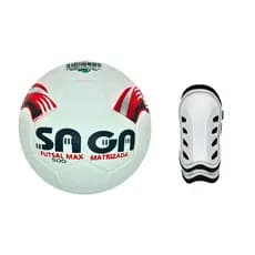 Kit Bola Futsal Matrizada AMARELA + Caneleira, Oficial Adulto