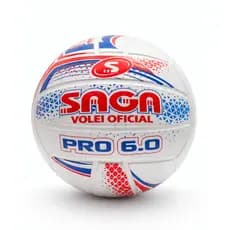 BOLA DE VOLEI PRO 6.0 VERMELHA E BRANCA, MEDIDAS OFICIAIS