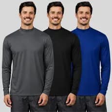 Kit Com 3 Camisetas Proteção Solar Uv 50 Térmica Masculina Original
