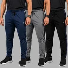 Kit 3 Calças Masculinas Dry Fit Academia Treino Caminhada Esportiva Secagem Rápida Confortável Dia a Dia