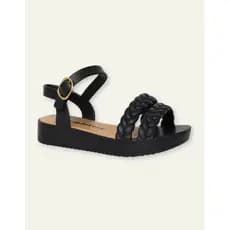 Sandália Infantil Feminina Casual Flatform Tiras Trançadas Moda Kids