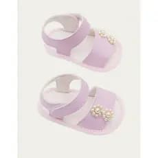 Sandália Infantil Bebê Menina Confortável Design Delicado Pérolas Leve Macia Baby