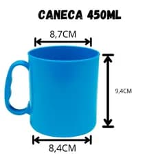 12 Canecas Plásticas 450ml Resistente Durável Leite Café Chá Bebidas Quentes ou Frias