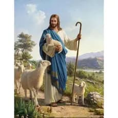 Quadro Decorativo Jesus Bom Pastor (70x90cm) Religioso Alta Qualidade Resolução