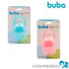 Porta Chupeta com Alça Bebê Infantil Estojo Protetor Bico Azul Rosa Buba