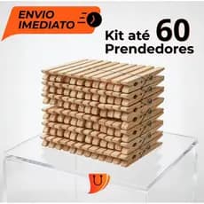 KIT Pregador de Roupa Madeira Reforçado – 12/24/36/48/60 Unidades – Alta Qualidade...