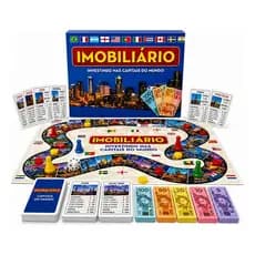 Jogo Imobiliário Capitais Mundo Tabuleiro Educativo Família