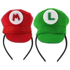 Kit Tiaras com Quepe Mario e Luigi – Fantasia Gamer