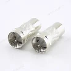 2 Peças Conector Coaxial Tipo F Plugue Macho Para RCA Fêmea Jack Adaptador AV Converter BR2L2