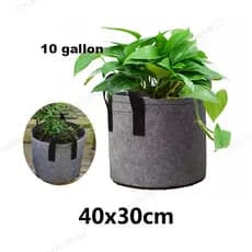 10 Galões Eco-Friendly Crescer Recipiente Sacos Saco De Plantio Cinza Batata Tecido Vegetal Crescente Pote Ferramentas J