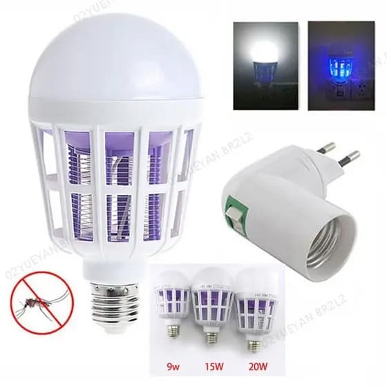 220V Mosquito Assassino Lâmpada Luz Noturna E27 LED Matando Mosca Bug 9W/15W/20W Inseto Anti-Repelente BR2L2