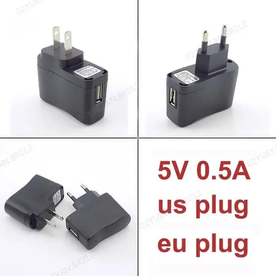 Carregador Micro USB 5V 0.5A 500mAh Universal 100V 240V AC Para DC Adaptador De Fonte De Alimentação Viagem BR2L2