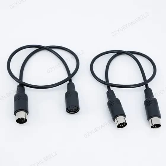 MIDI 5 Pinos DIN-Macho Para Ou Fêmea Extensão De Fio Conector De Plugue De Áudio Estender Cabo BR2L2