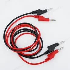 50cm 100cm Duplo 4mm Empilhável banana Para Plug Cabos Cabo De Fio Multímetro Teste Leva Elétrico Vermelho/Preto 1000V 1