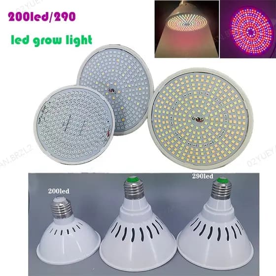 5 Tipos De Luz Solar Vermelho Azul 200 290 LED Espectro Completo Flor Planta Crescer Lâmpada Lâmpadas Hidro Interior Veg