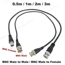 0.5m 1m 2m 3m BNC Macho Para Fêmea Adaptador Cabo De Cabeça Dupla Conector De Vídeo Fio De Extensão tv CCTV Câmera BR2L2