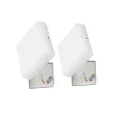 Kit 2 Plafon Led Borda infinita 25W  Sobrepor Quadrado Bivolt Frio 6500k ou 4000k 17cm