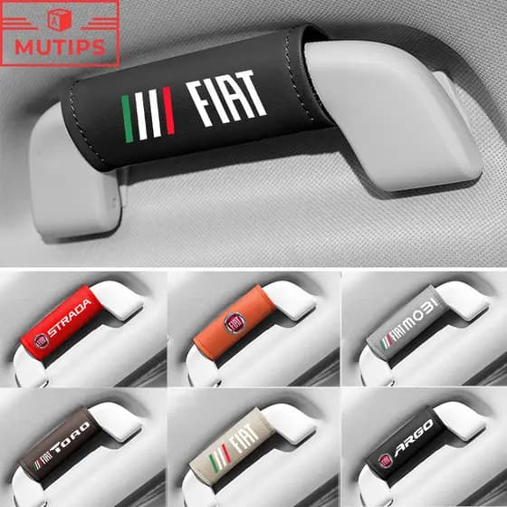 Capa De Apoio De Braço Para Porta De Carro Fiat Luvas De Couro Puxar Teto Protetor De Alça Strada Argo Mobi Toro Fastback Pulse Cronos Scudo 500 Titano Palio Idea Uno Punto