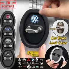 【MUTIPS】Capa Protetora Para Fechadura De Porta De Carro , Borracha De Silicone , Fivela , Amortecedor
