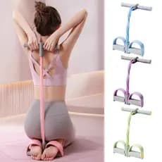tshitoli-Faixa De Resistência De Pedal Com Alça De 4/6 Tubos Extrator De Tornozelo Elástico Sit-up Pull Rope Homens Mulh