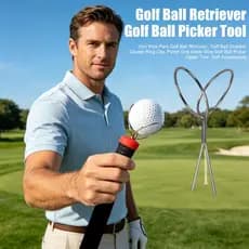 tshitoli-Iron Wire Park Golf Ball Retriever , Grabber Clipe De Anel Duplo , Putter Grip Metal Picker Ferramenta Superior