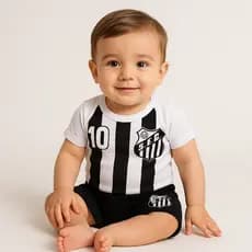 Body Bebê Infantil Mêsversário Temático Time Peixes Super Confortável Linha Premium