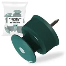 KIT C/5 ROLDANA PARA FIOS COM PREGO VERDE MODELO 24 SFOR