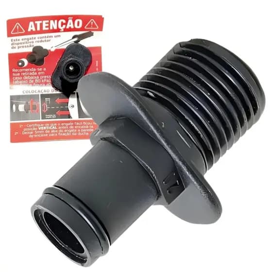 Engate Rápido Niple Ducha Chuveiro Preto Hydra