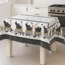 Toalha de Mesa Oxford Estampada para Cozinha Copa Sala de Jantar Natal