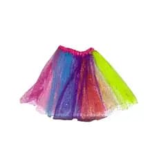 Saia de Tule Colorida com Glitter