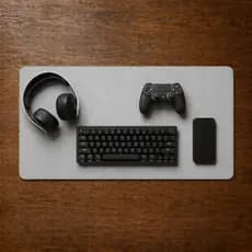 MousePad e DeskPad Gamer Preto + Brinde