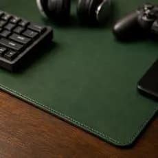 DeskPad Verde Couro 120x60 Sintético Qualidade Premium