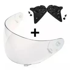 Kit Reparo + Viseira Antirisco Cristal Polivisor Capacete Norisk Ff391 / Ff389  (1735C + 1235)