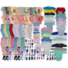 Kit 36 Peças Maternidade enxoval Bebê  - body mijão touca  meia luva  menino/ menina/ neutro