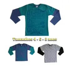 Camiseta INFANTIL Manga Longa Menino Inverno