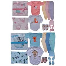 Kit 10 Peças  Maternidade Enxoval Body  Mijão e Manta Quentinha vem na Caixa
