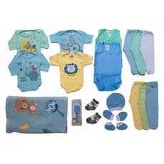 Kit 18 Pç Maternidade Completo Roupa De Bebe Menina E Menino com Manta fofinha