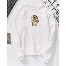 Moletom Feminino Jery Moletom Gola Careca Feminino Fofo